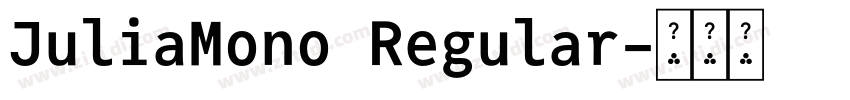 JuliaMono Regular字体转换
